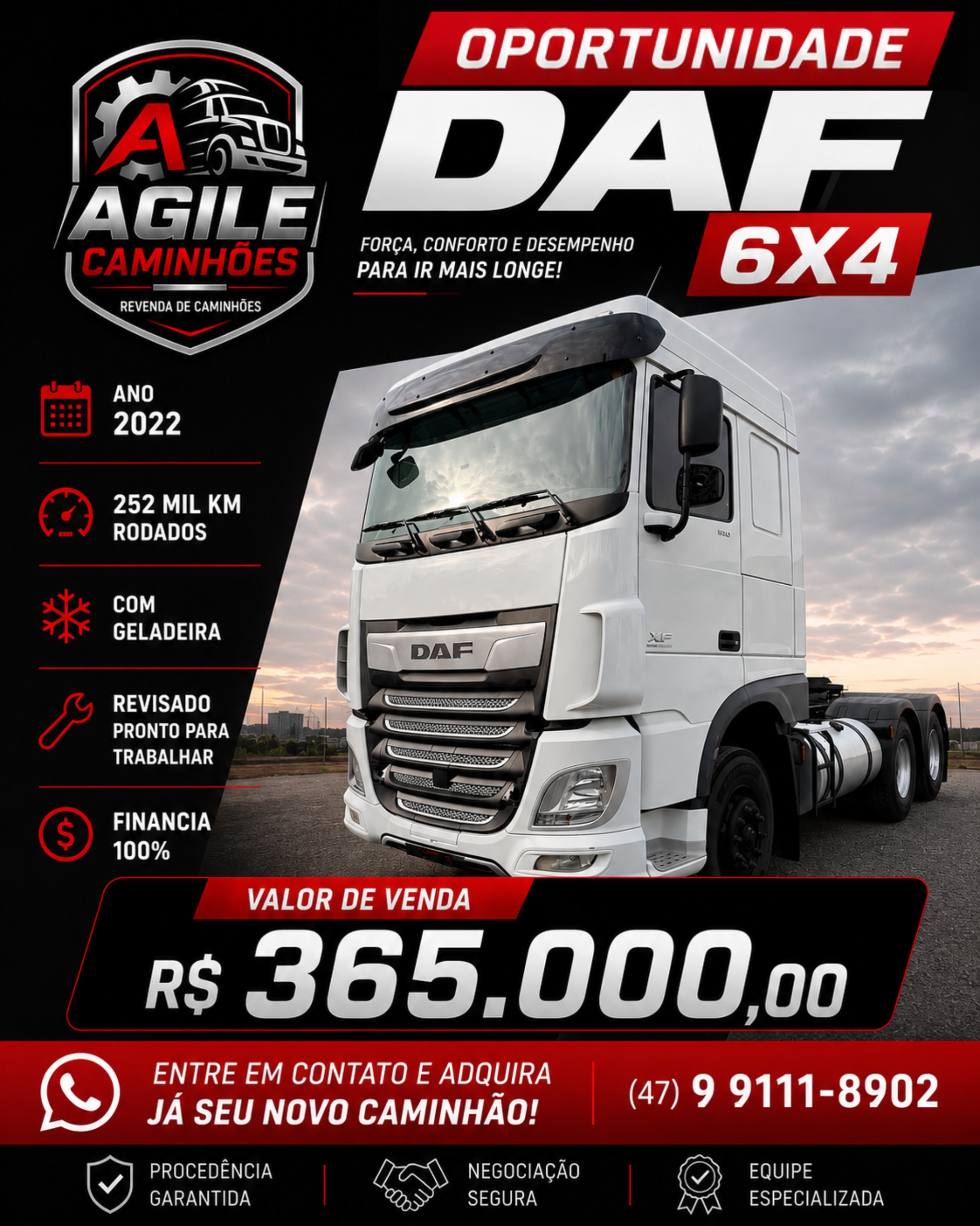 Caminhões disponíveis no estoque da Agile Caminhões